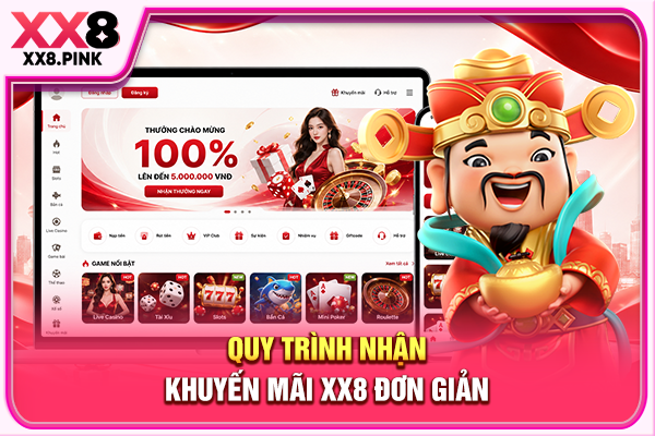 Quy trình nhận khuyến mãi XX8 đơn giản